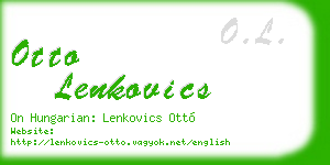 otto lenkovics business card